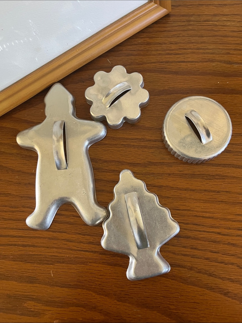 Silver Metal Cookie Cutters Set - Holiday Shapes